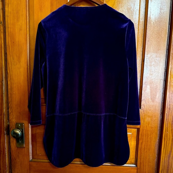 Lauren Ralph Lauren Purple Velvet Tunic Top Size XL - Picture 2 of 11